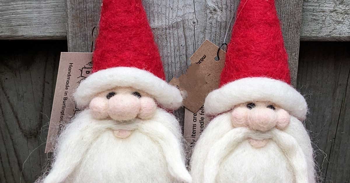 Needle Felt a Santa Ornament Workshop