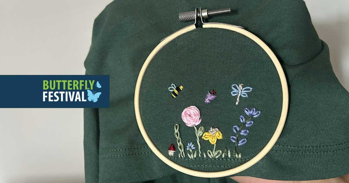 Bees, Butterflies and Blooms: Embroidered Pollinators + Native Plants